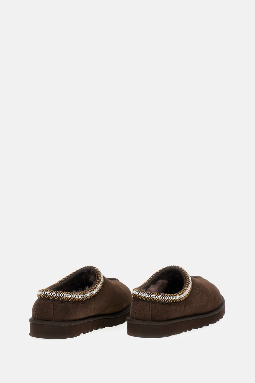 Ugg Suede Leather Slip-on Slipper With Plush Interior In Brown