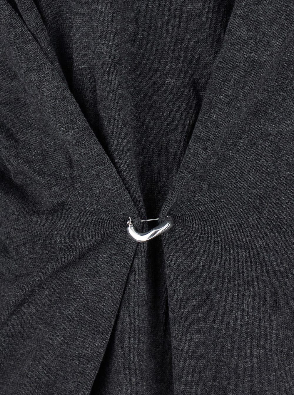 Isabel Marant Grey V-neck Sweater With Ring Detail At The Waist In Fabric Woman In Gray
