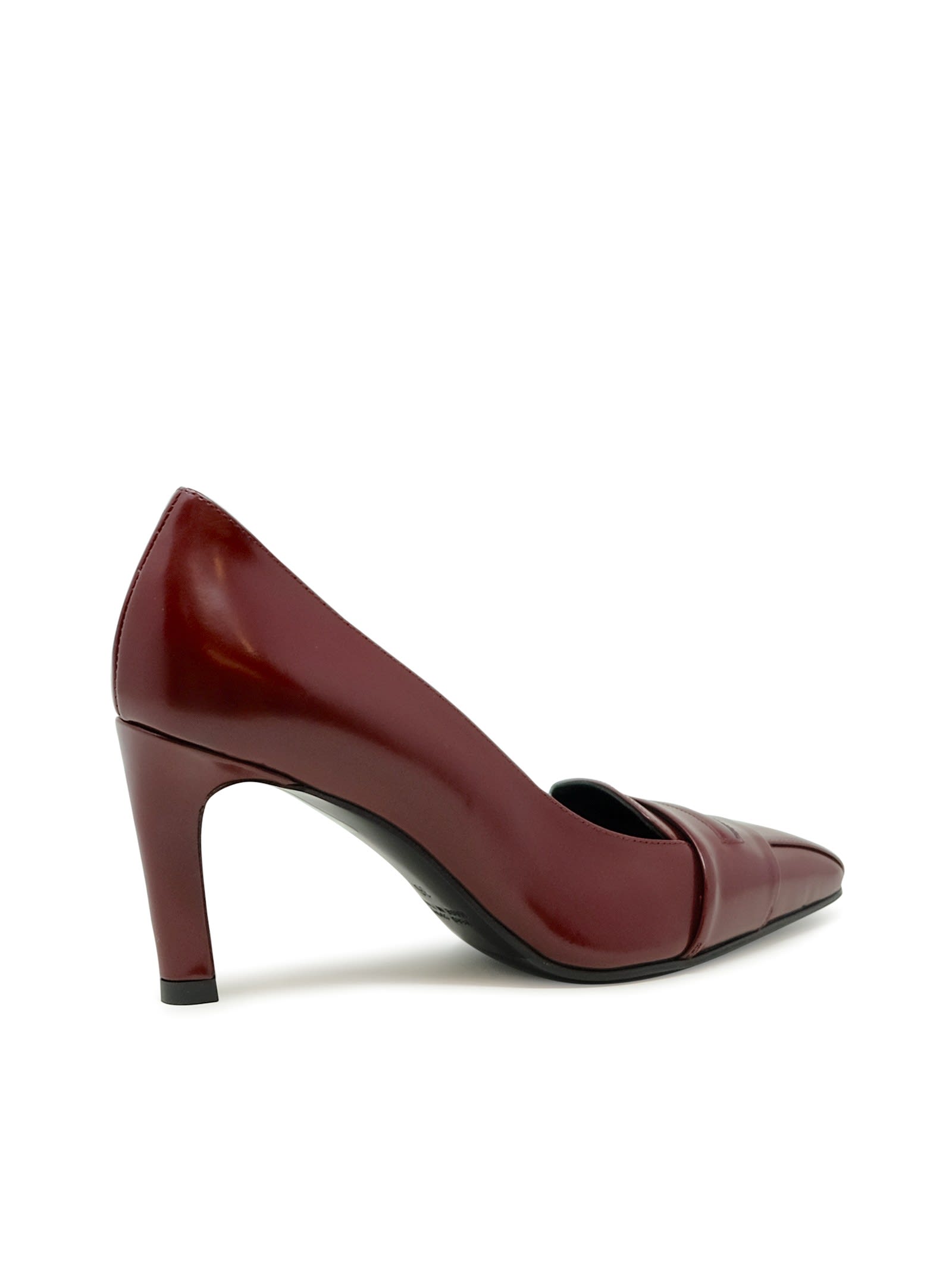 Lella Baldi Lt2473sb Laredo Bordeaux Leather Pumps In Blue