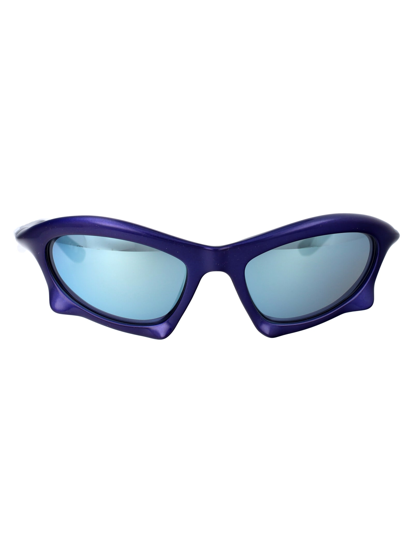 Balenciaga Bb0229s Sunglasses In 006 Blue Blue Blue