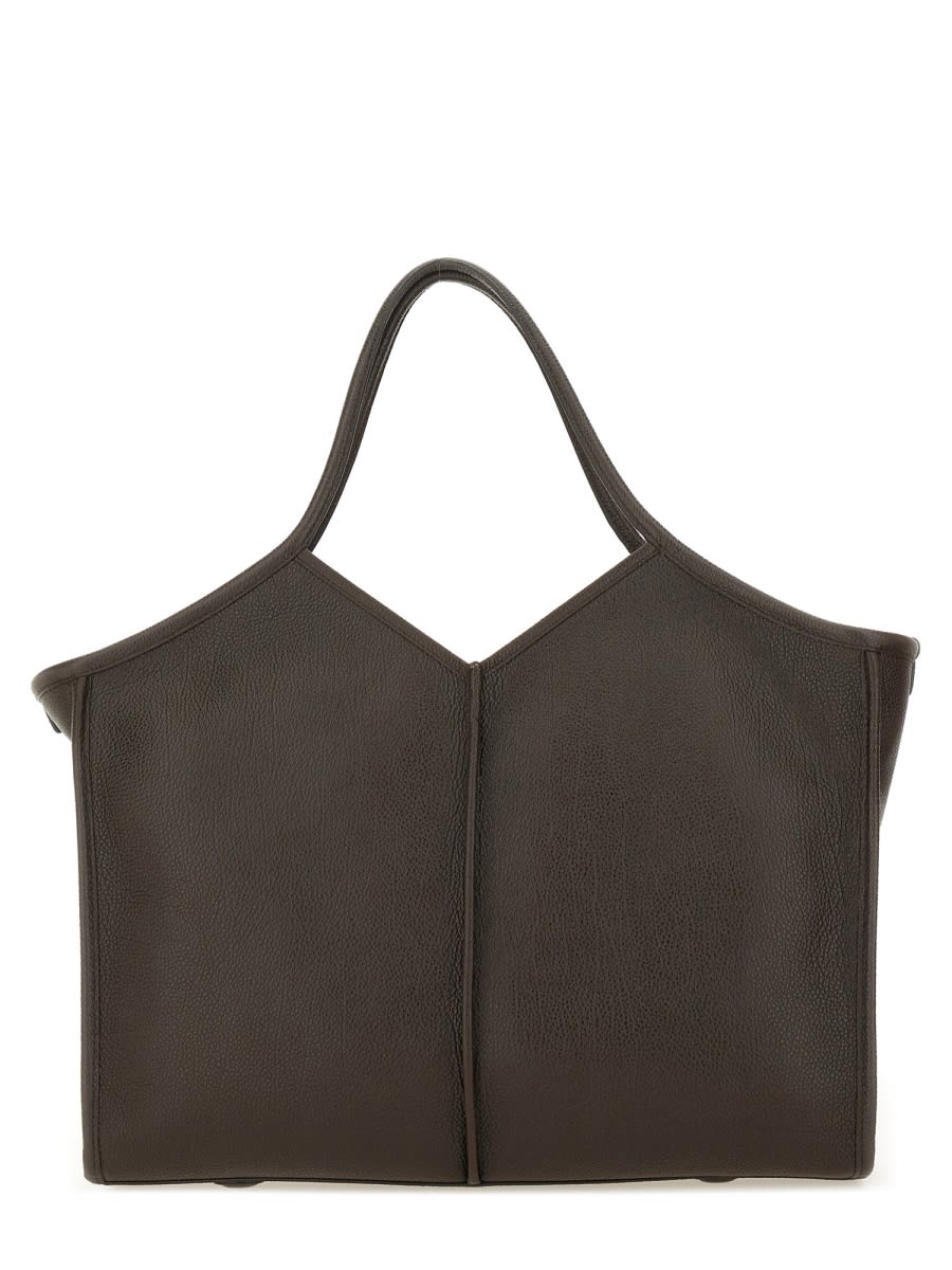 Hereu Calella Squared Medium Top Handle Bag In Brown