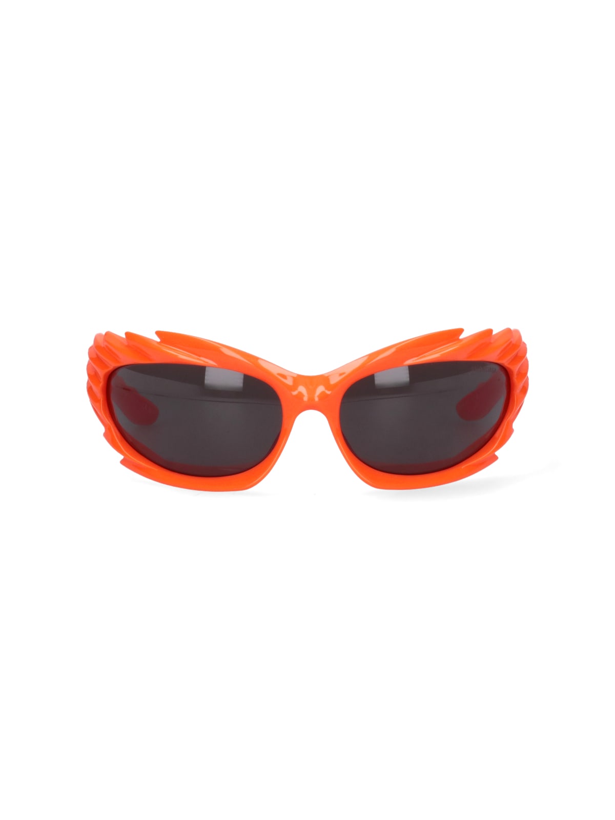 Shop Balenciaga Spike Rectangle Sunglasses In Orange