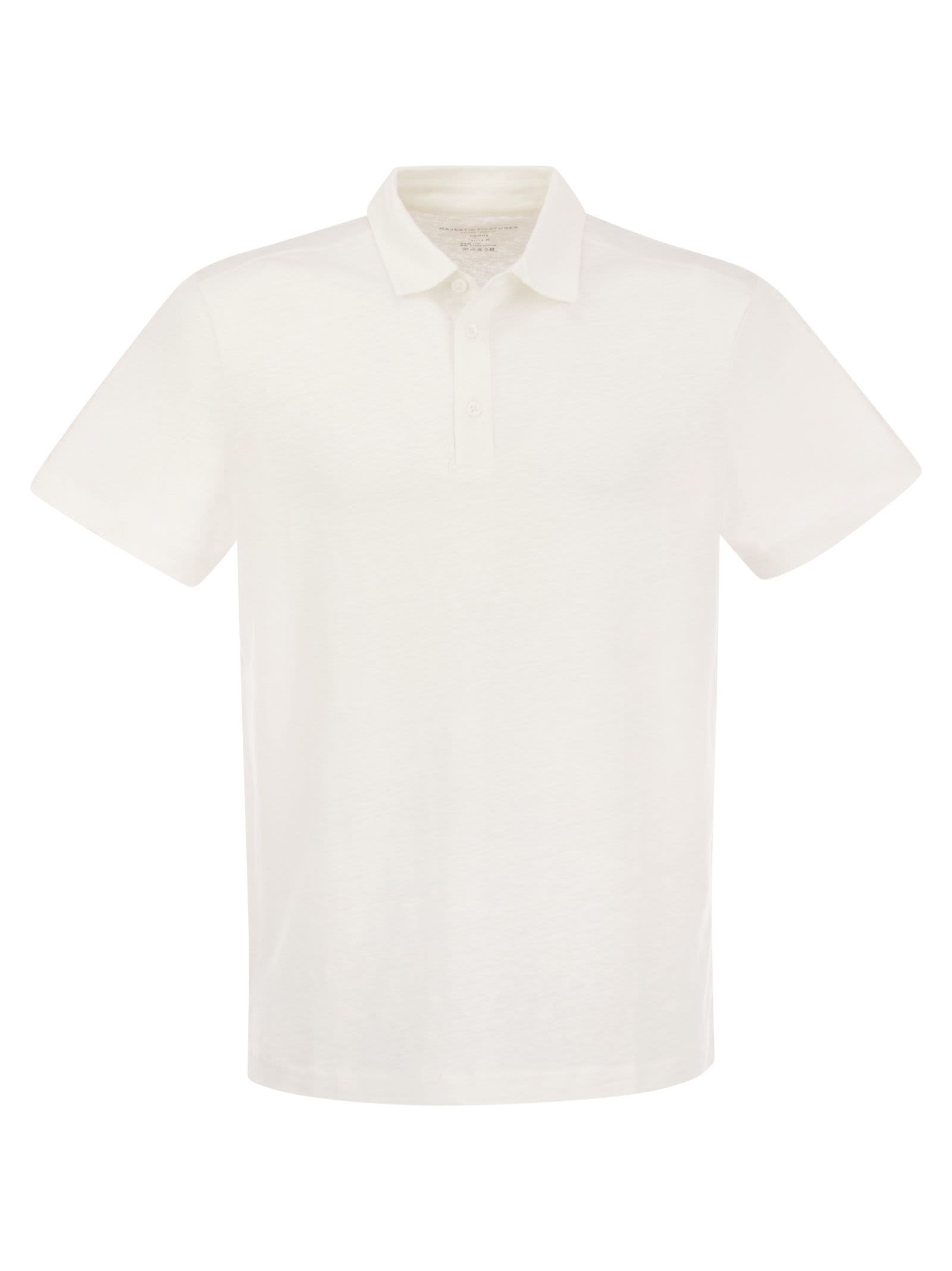 Linen Polo Shirt With Buttons