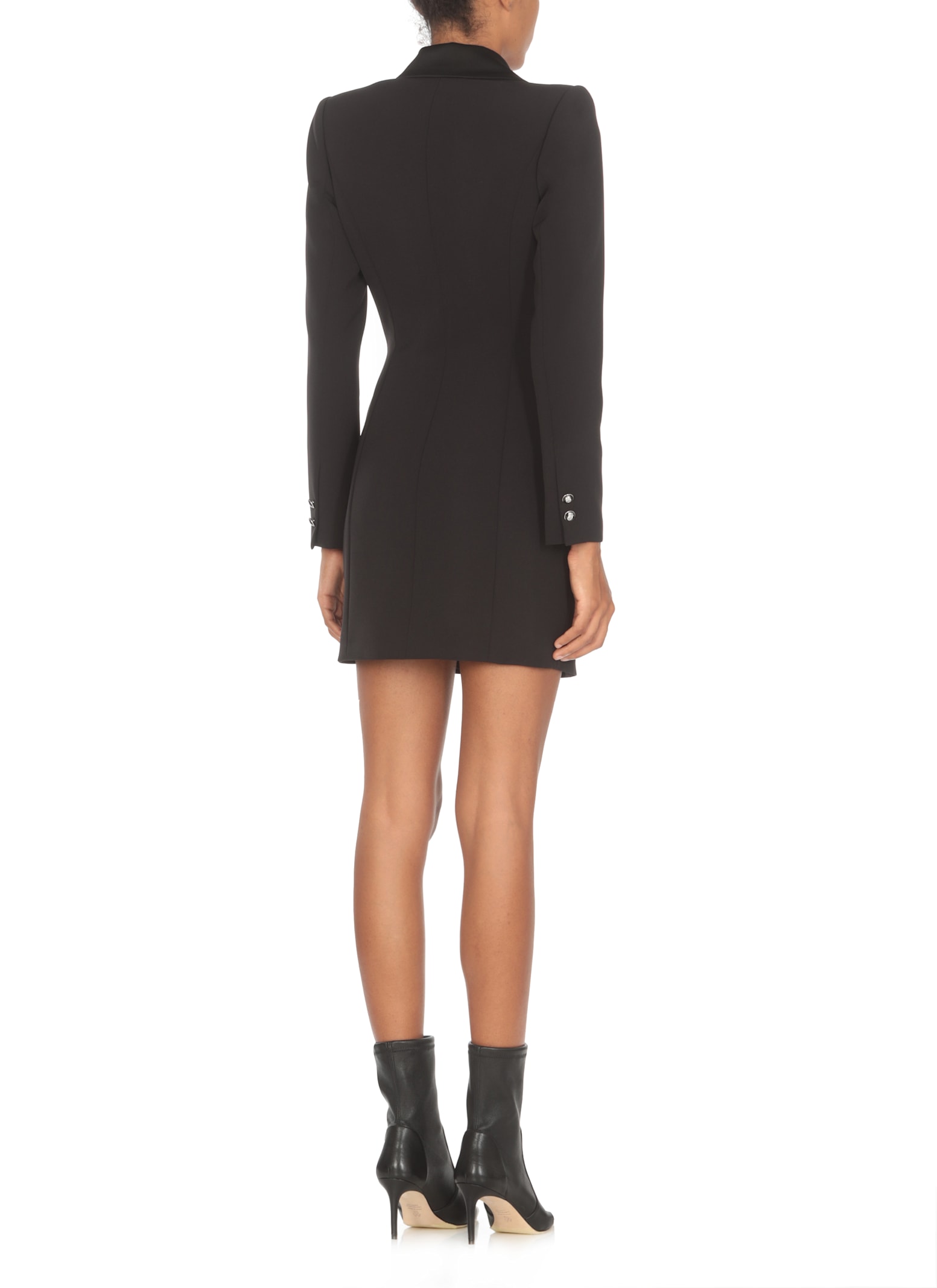 Shop Elisabetta Franchi Crepe Stretch Dress In Black