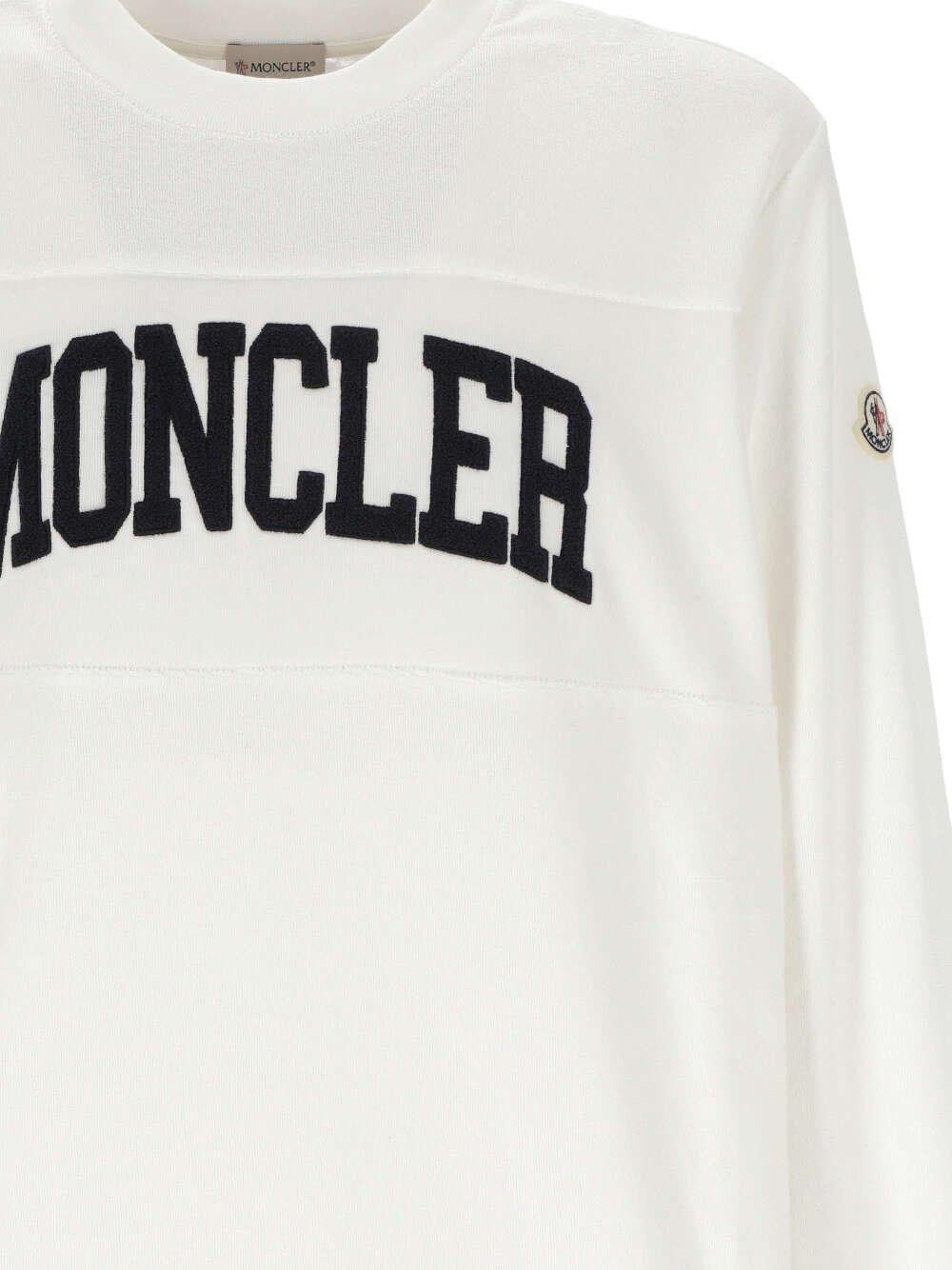 Shop Moncler Logo Patch Crewneck Sweatshirt