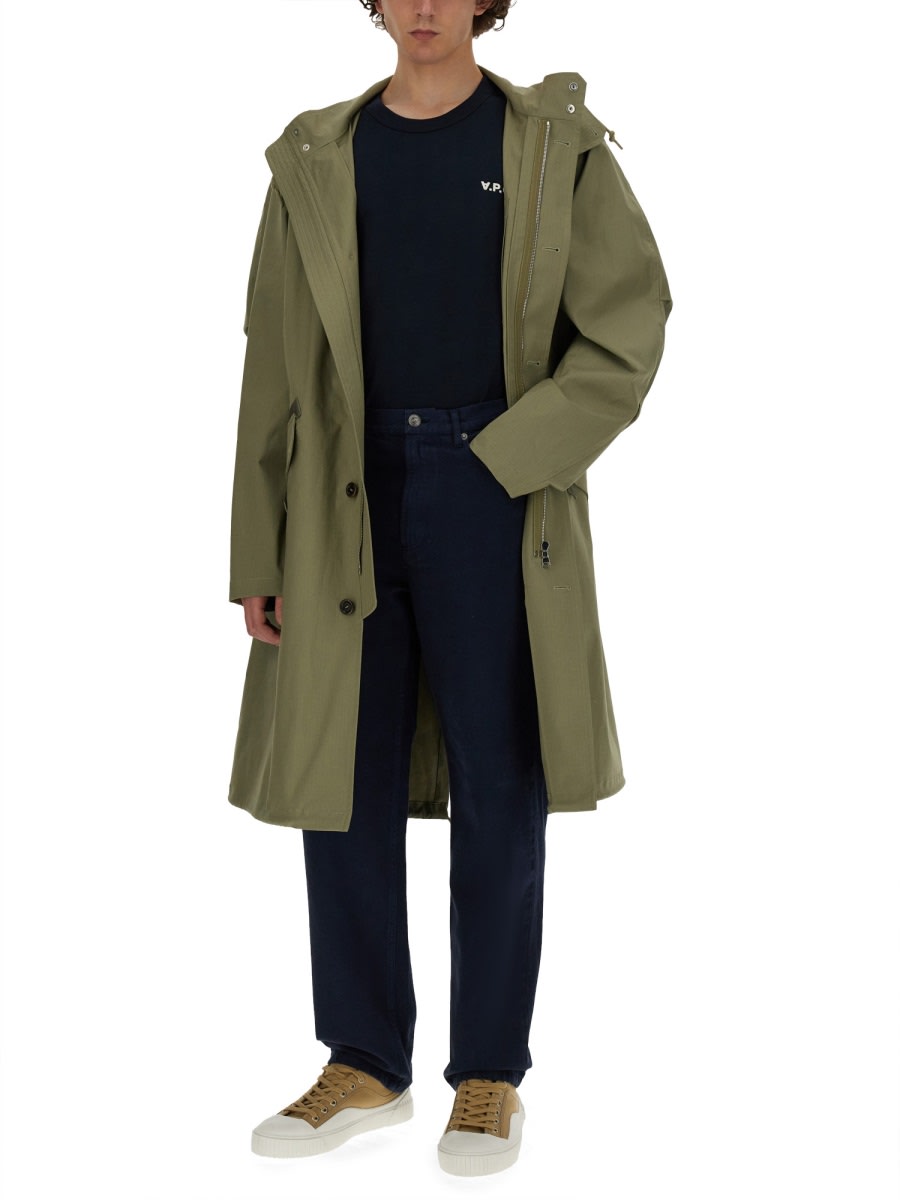 Apc A. P.c. Logo-print T-shirt In Blue