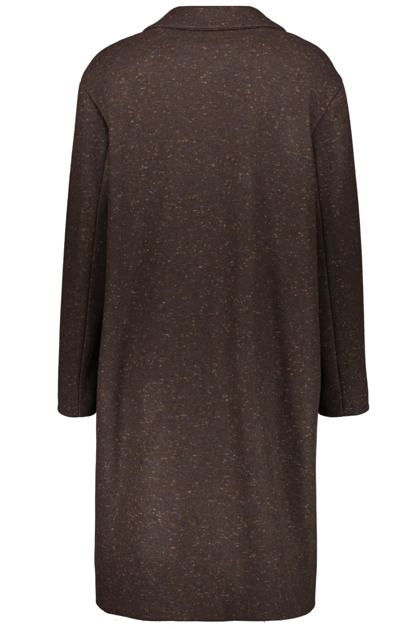 Agnona Double-breasted Cashmere Coat In Brown