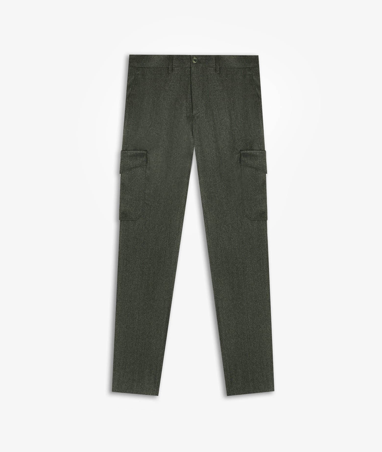 Larusmiani Wool Cargo Trousers Verbier Pants In Green