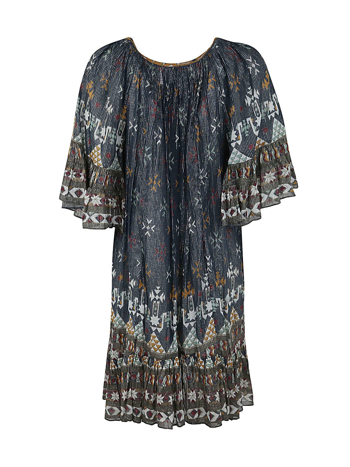 Shop Isabel Marant Étoile Loane Volant Mini Dress In Tl Teal
