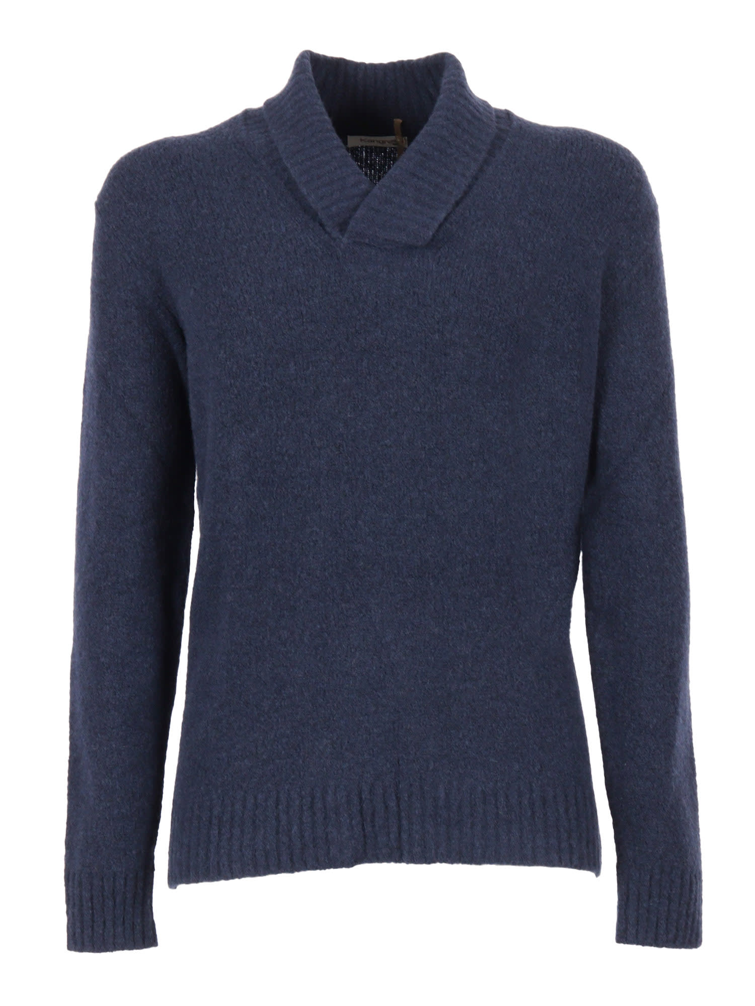 Kangra Cashmere Shawl-collar Sweater In Blue