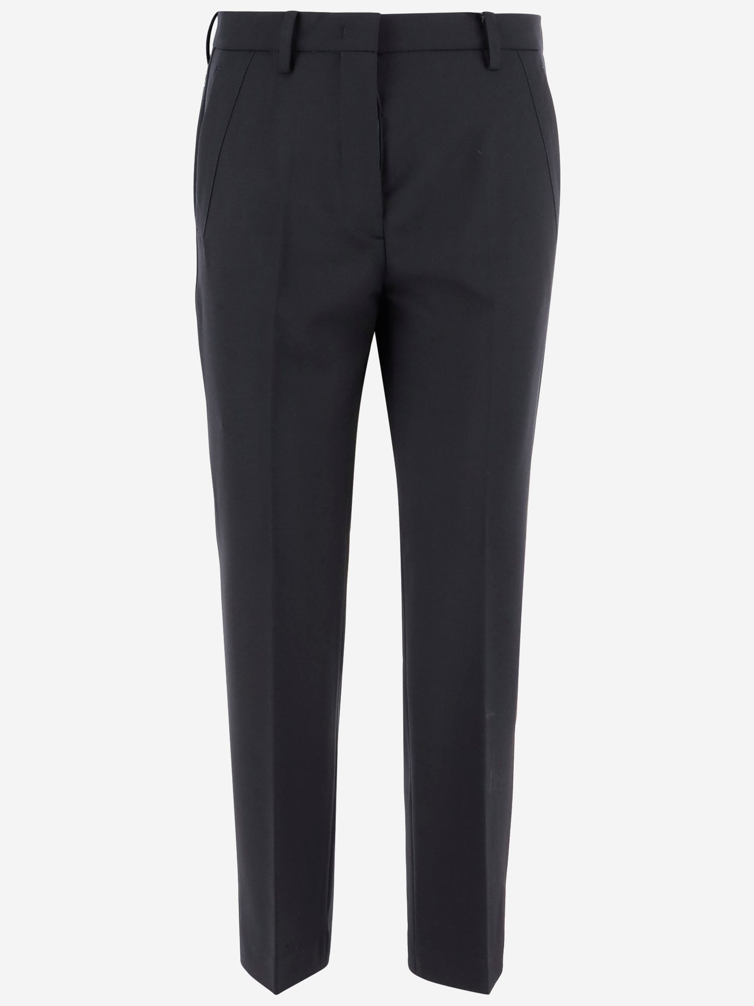 Shop N°21 Stretch Wool Blend Pants In Blue