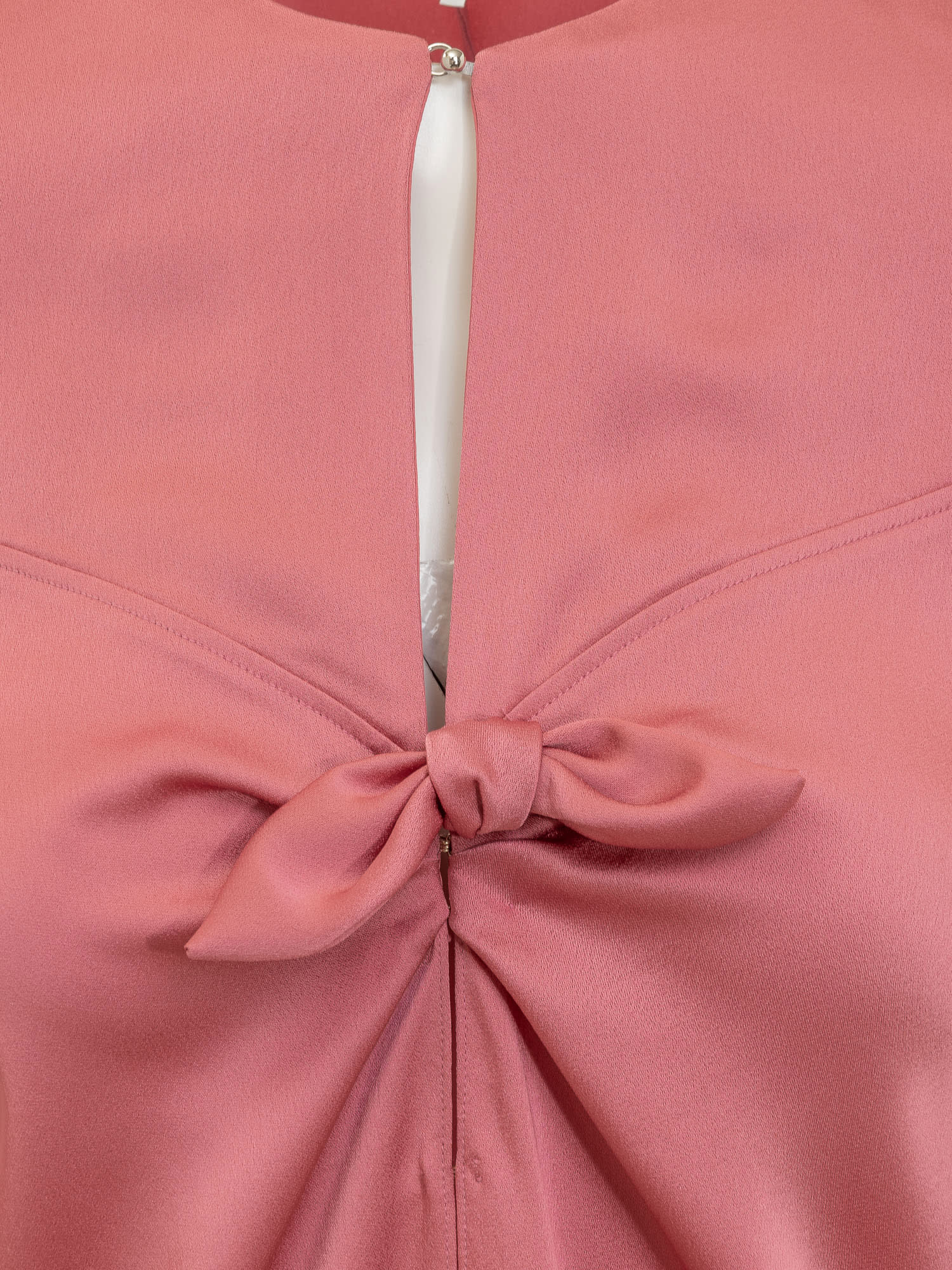 Shop Del Core Blouse With Bow In Antique Rose