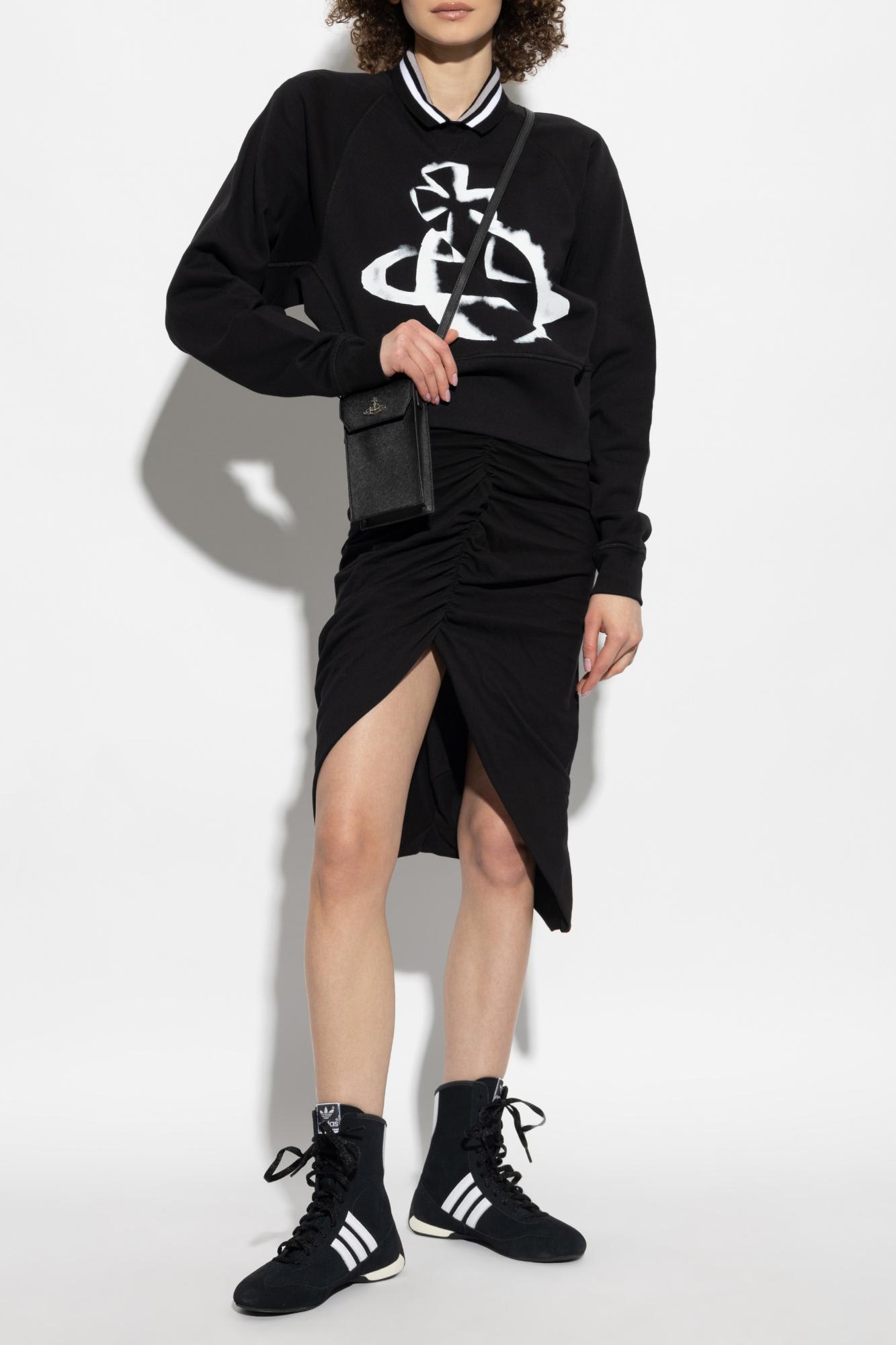 Vivienne Westwood Short Oversize Sweatshirt In Black