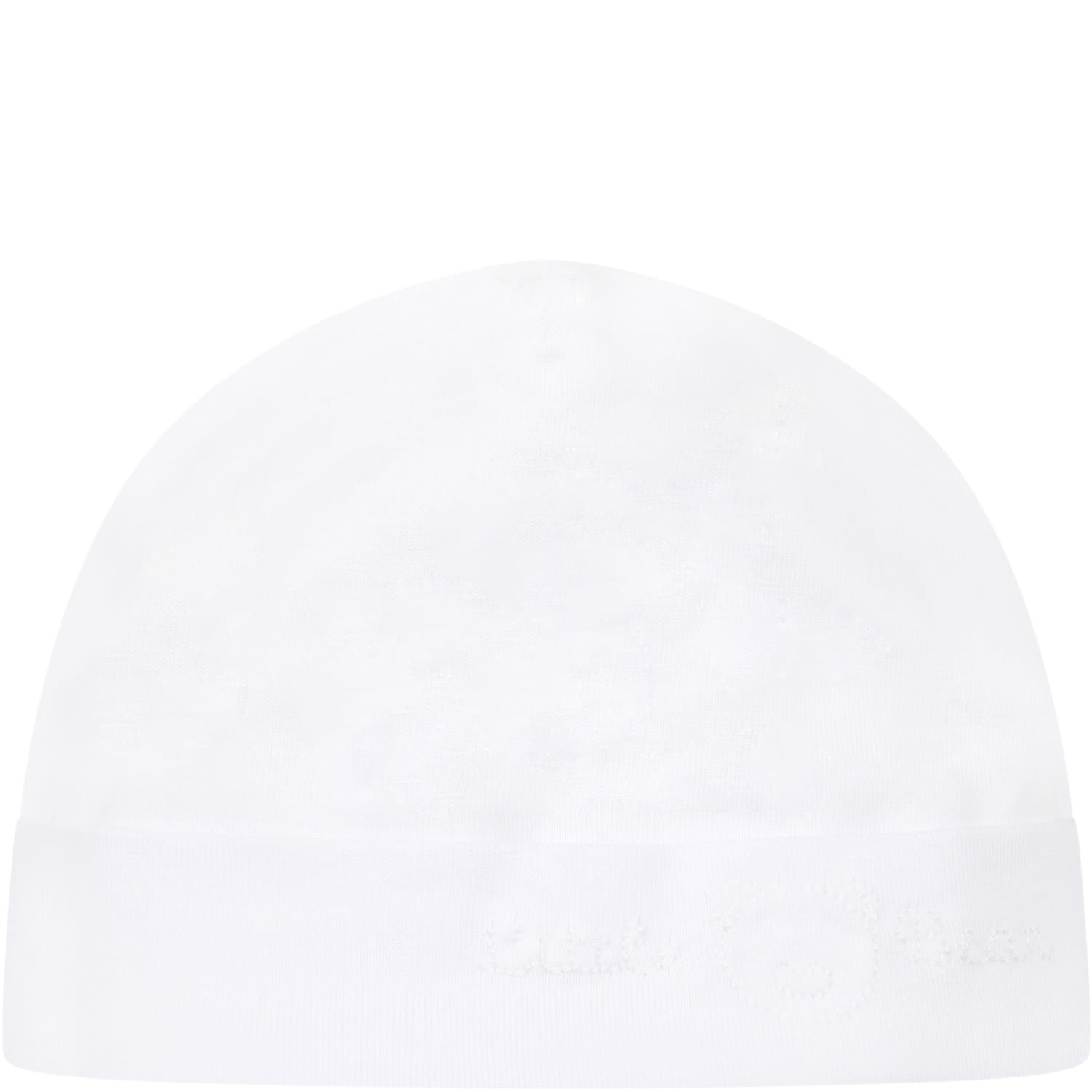 Little Bear White Hat For Babykids With White Logo