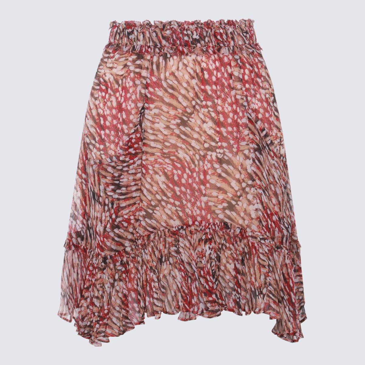 Marant Etoile Red Viscose Skirt In Rasberry