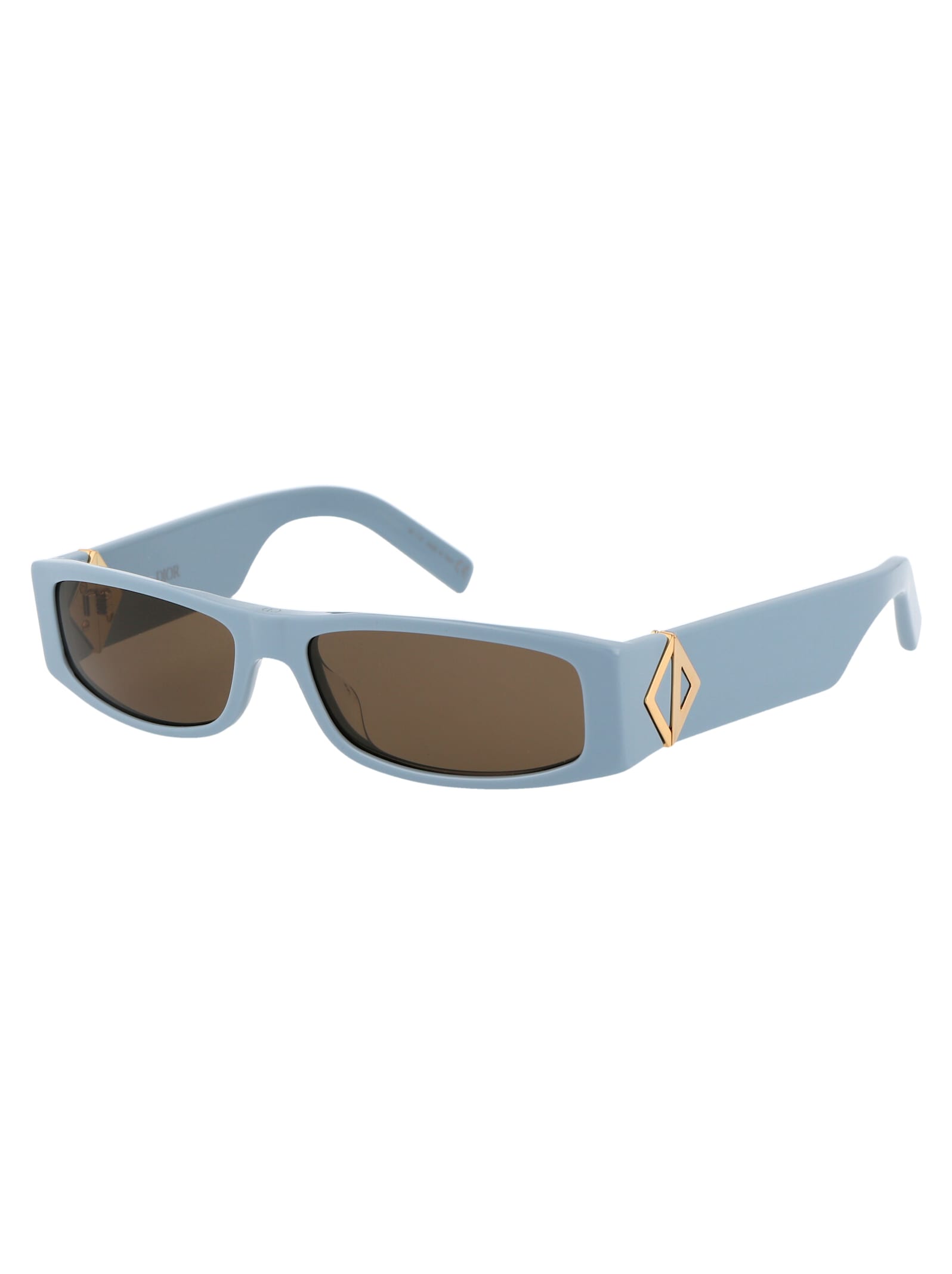 Shop Dior Cd Diamond Cactus Ja Sunglasses In 30f0 Shiny Blue/brown