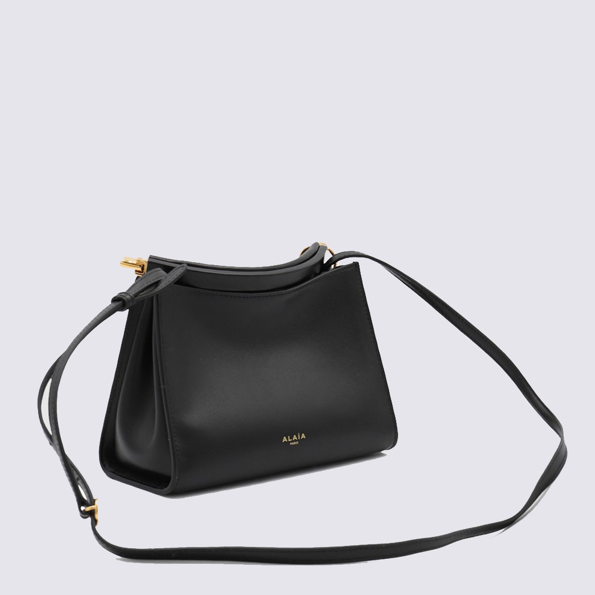Alaïa Black Leather Small Square Crossbody Bag
