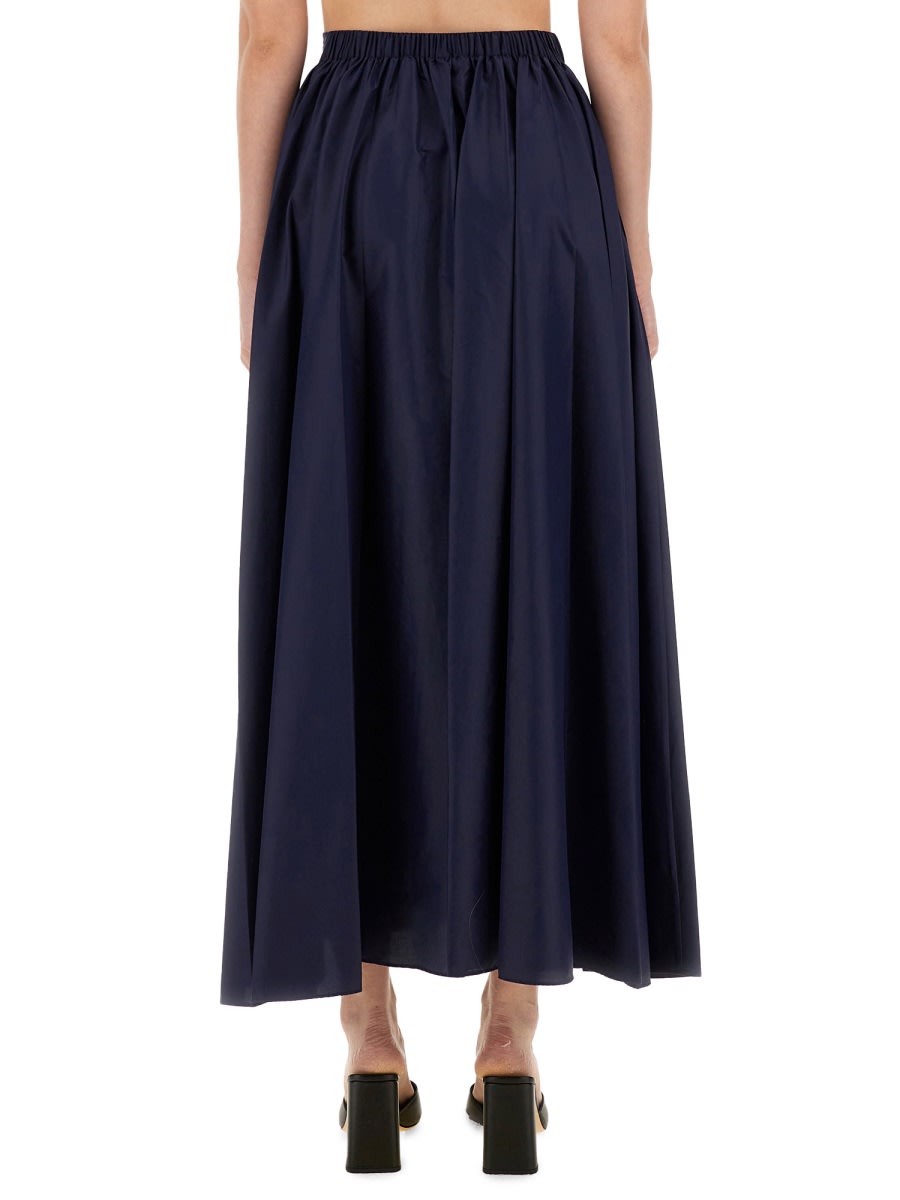 Shop Staud Maxi Skirt Eden In Blue