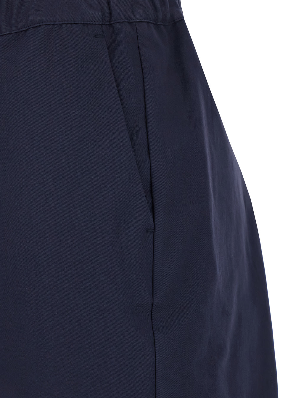 SEMICOUTURE BUDDY BLUE PANTS WITH DRAWSTRING WAIST IN COTTON WOMAN