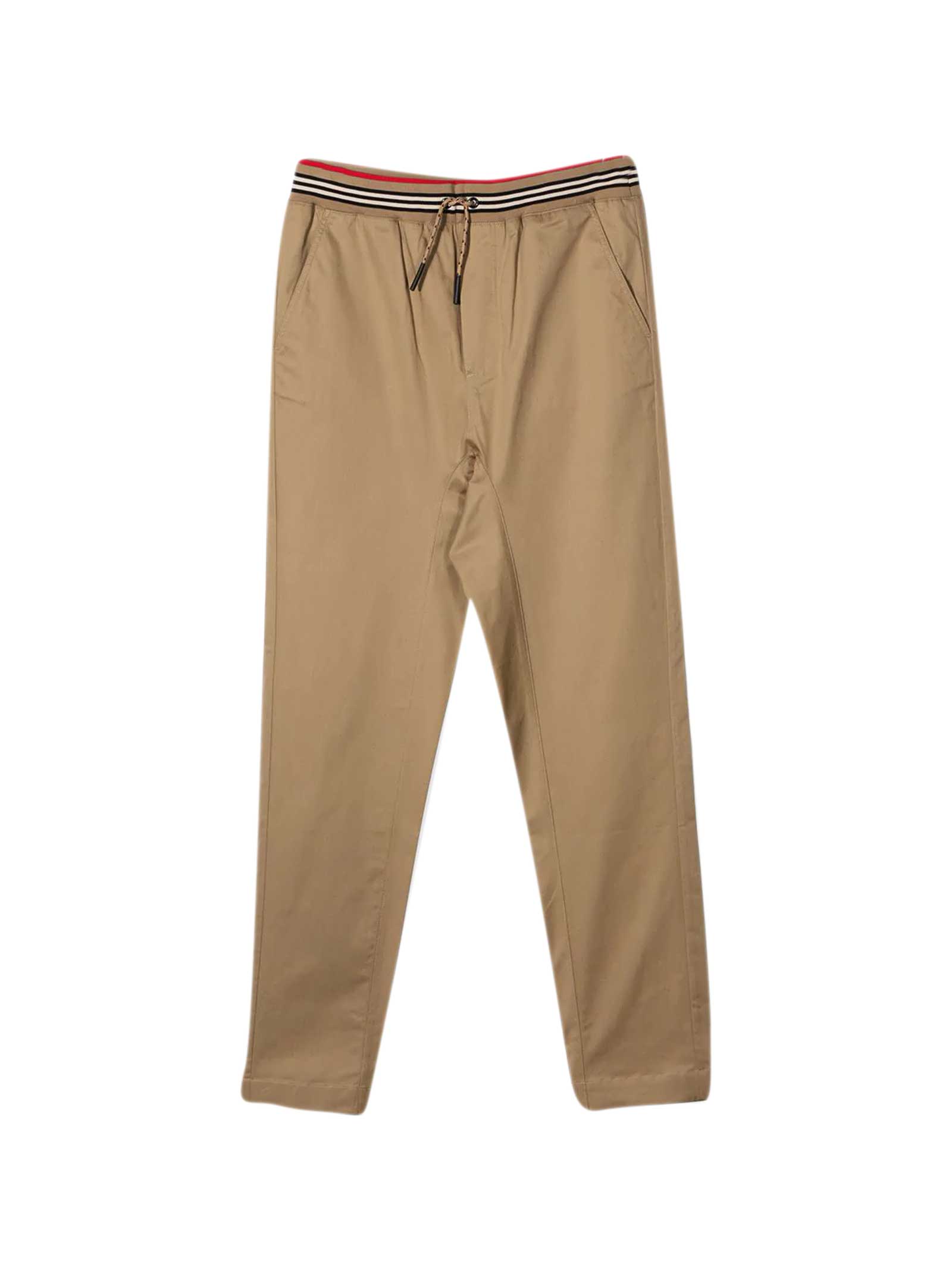 Click to view more detailed imagery on our partner's website Burberry Beige Teen Trousers In Sabbia