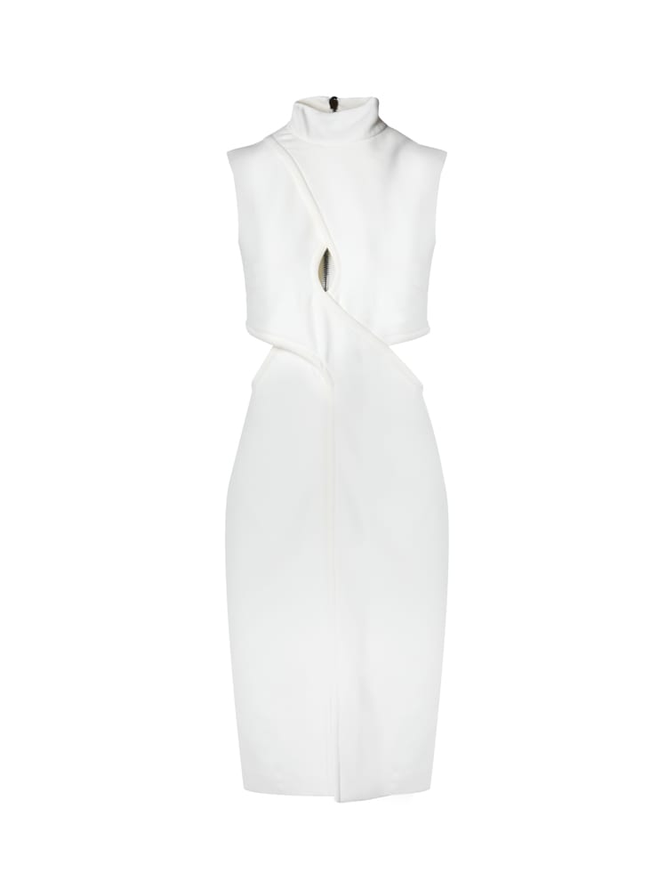 GENNY WHITE MINIDRESS WITH CUT-OUT