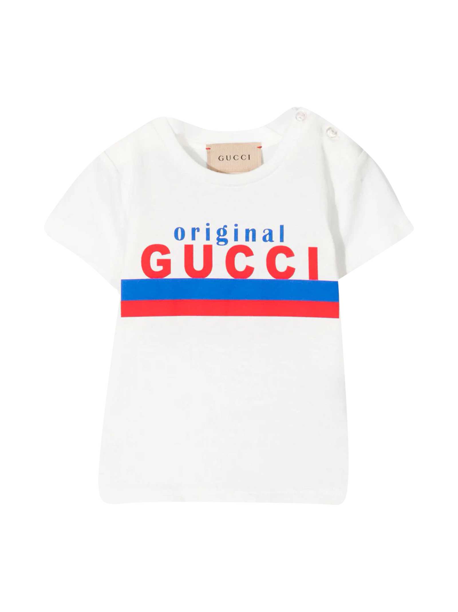 Gucci White Baby T-shirt With Print