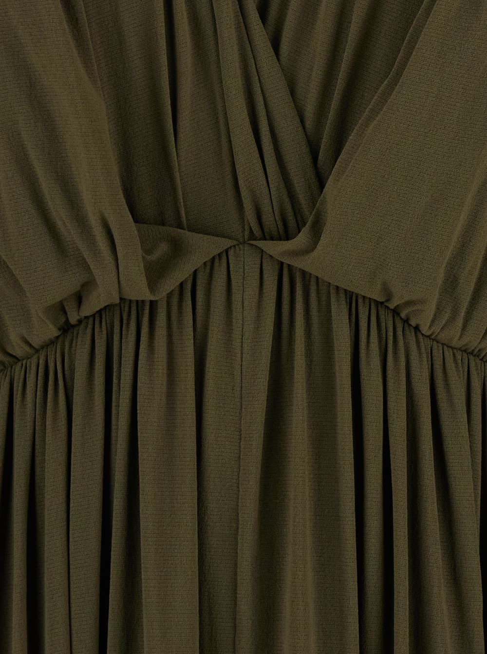 Philosophy Di Lorenzo Serafini Brown Long Dress With V-neck And Ruffle Details In Tech Fabric Woman In Brown