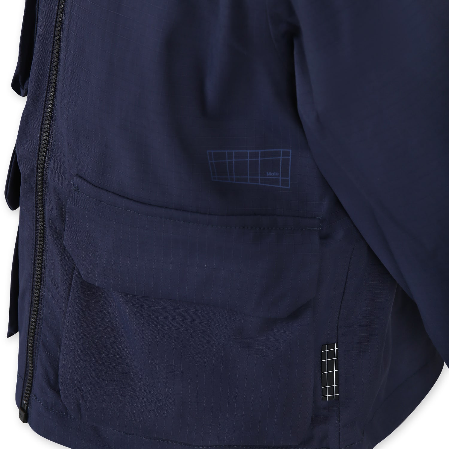Molo Blue Windbreaker Jacket For Boy With Logo In Blue
