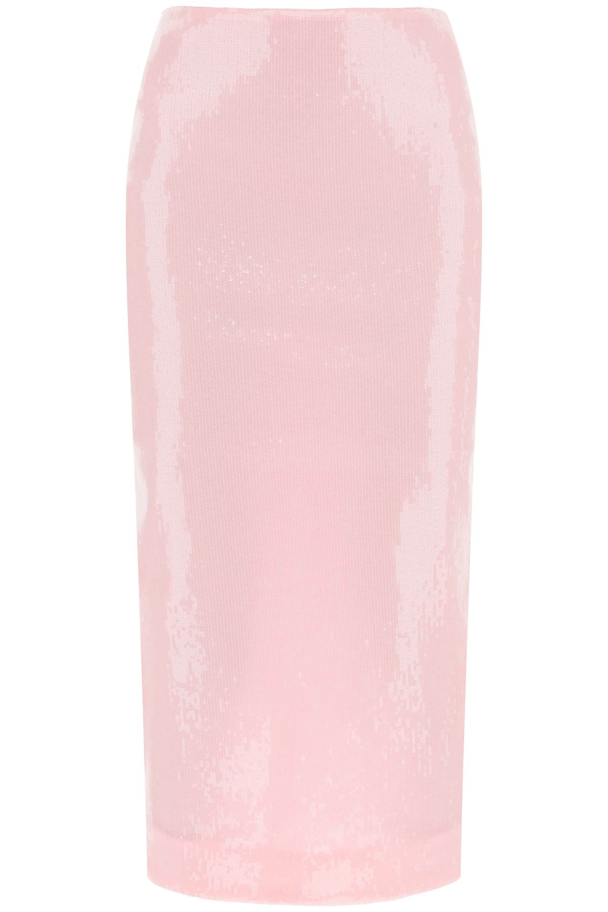Rotate Birger Christensen Sequin Midi Pencil Skirt In Orchid Pink (pink)