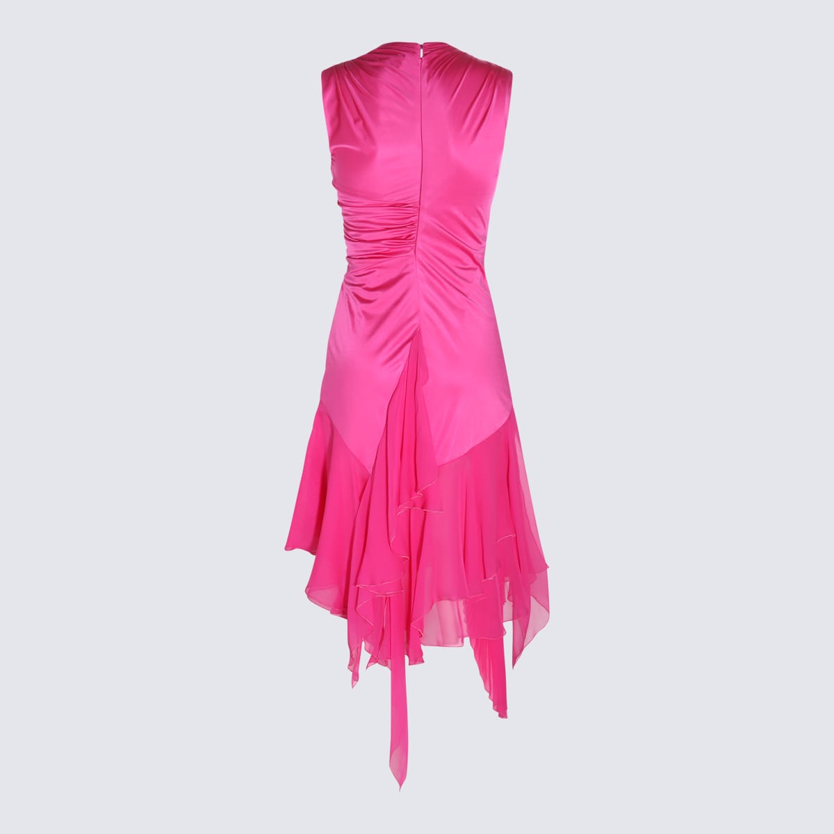 Shop Versace Glossy Pink Viscose Dress