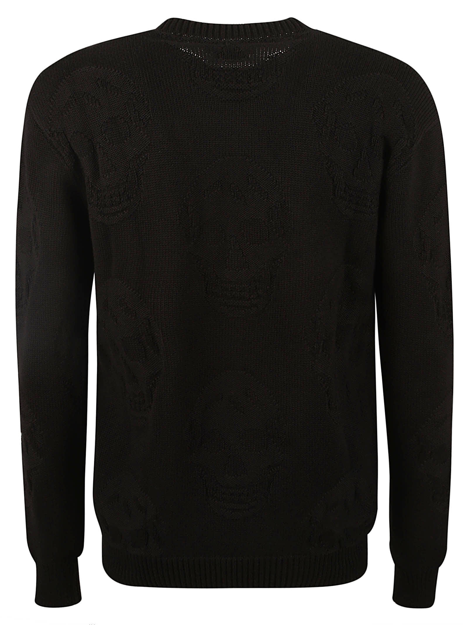 Shop Alexander Mcqueen Crewneck Longsleeved Sweatshirt In Black