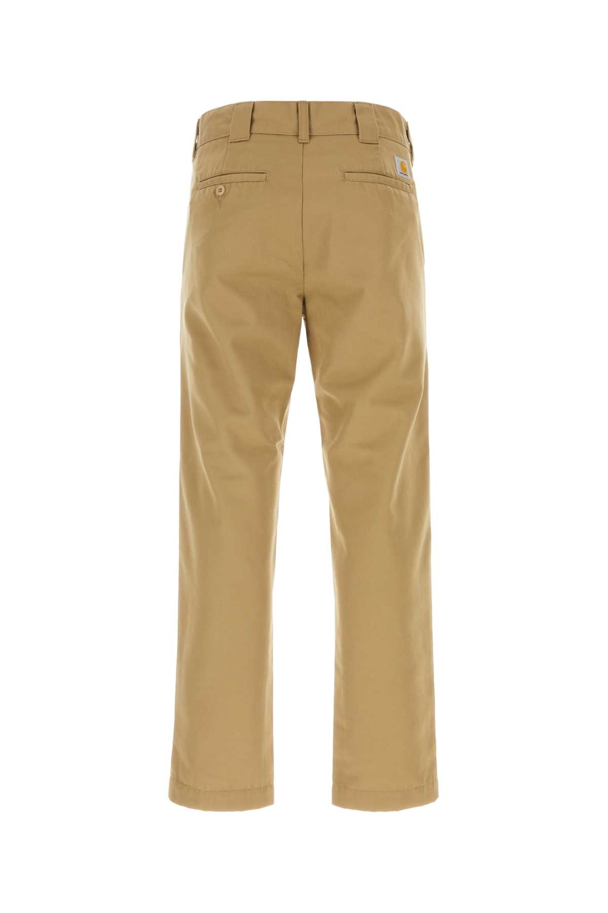 Shop Carhartt Camel Twill Master Pant In Leatherrinsed