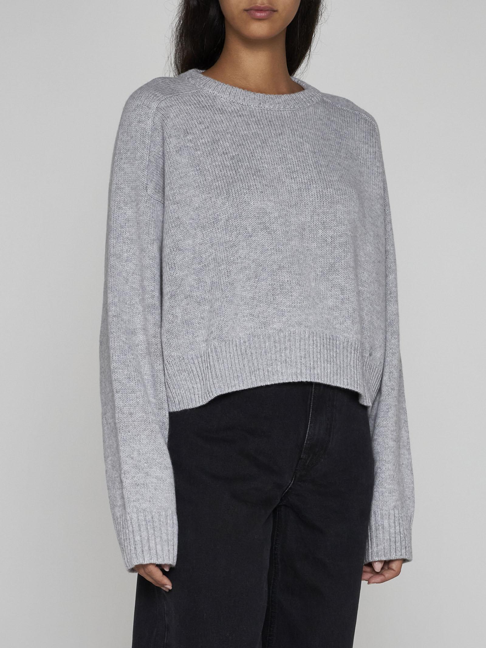 Shop Loulou Studio Bruzzi Wool And Cashmere Sweater In Grey