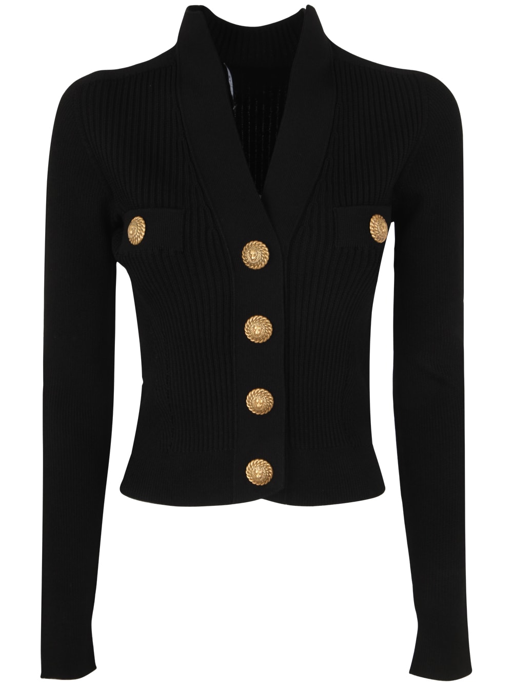 BALMAIN BUTTONNED KNITTED CARDIGAN