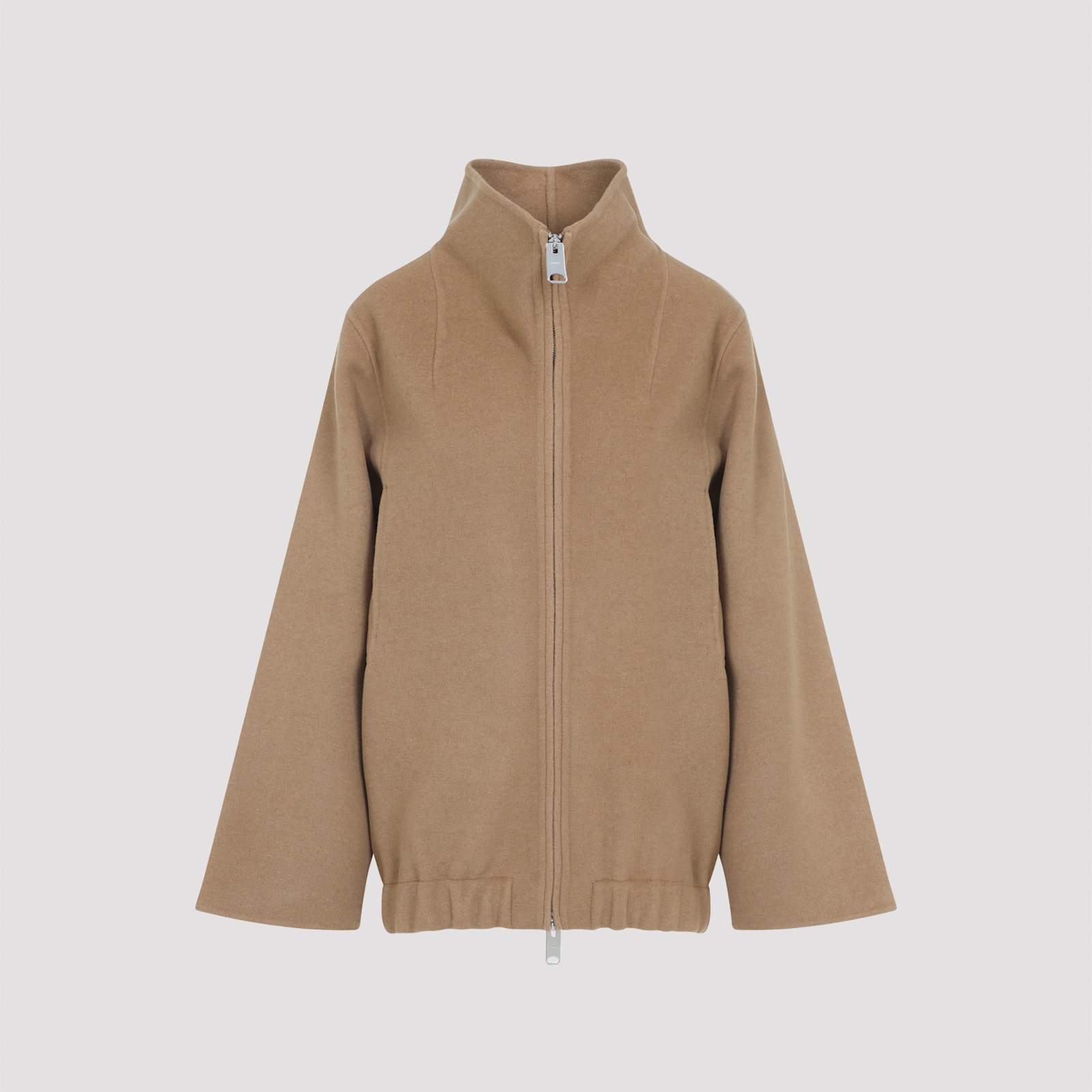 Khaite Garret Zip-up Jacket In Brown