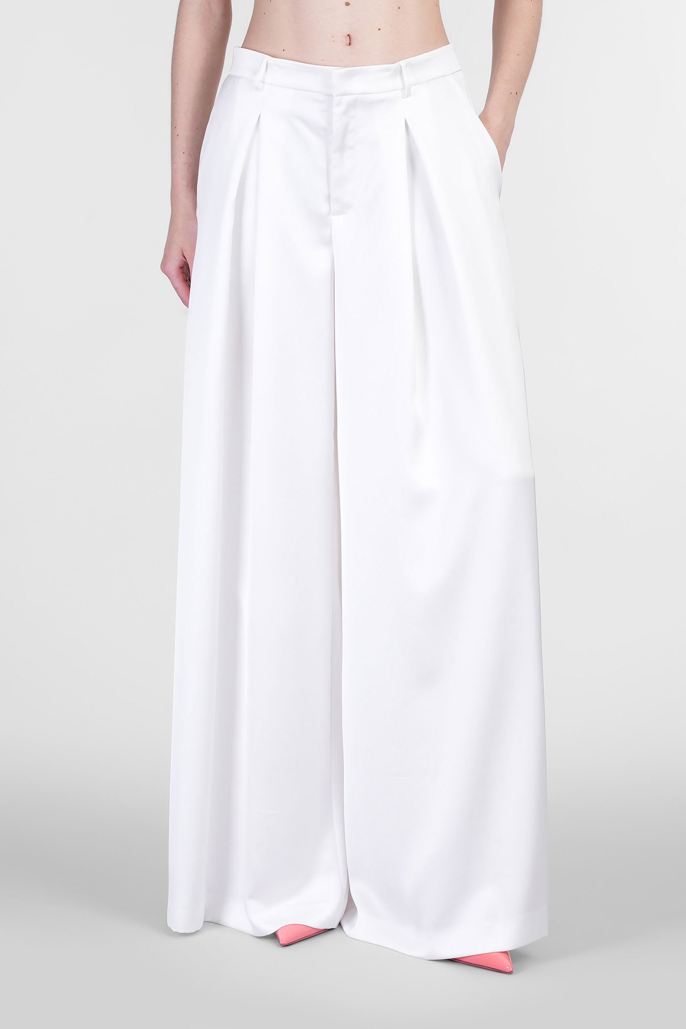 Tara Pants In White Polyester