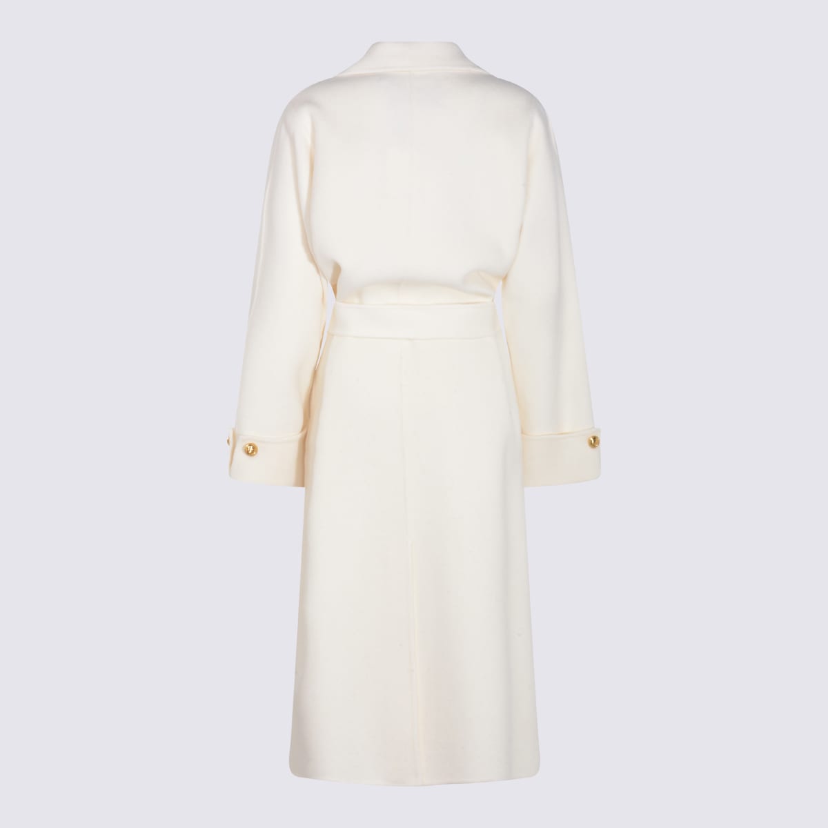 Elisabetta Franchi Belted Pocket Coat In Neutral