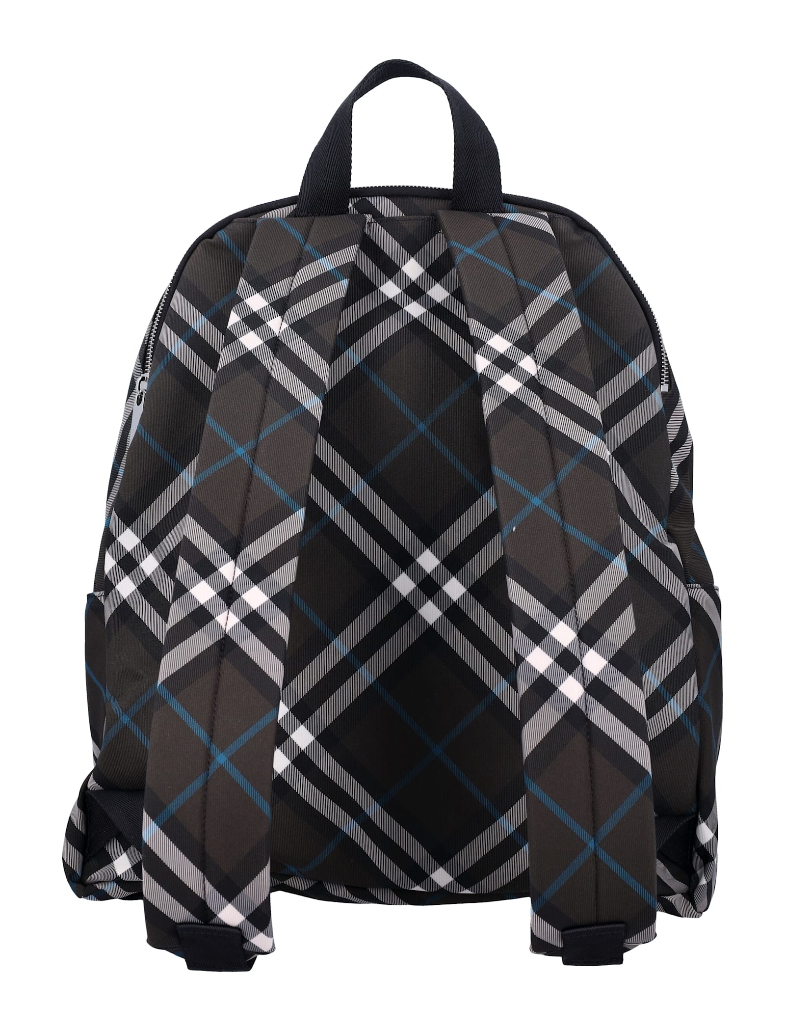 Burberry Checkered Fabric Embroidered Backpack In Snug