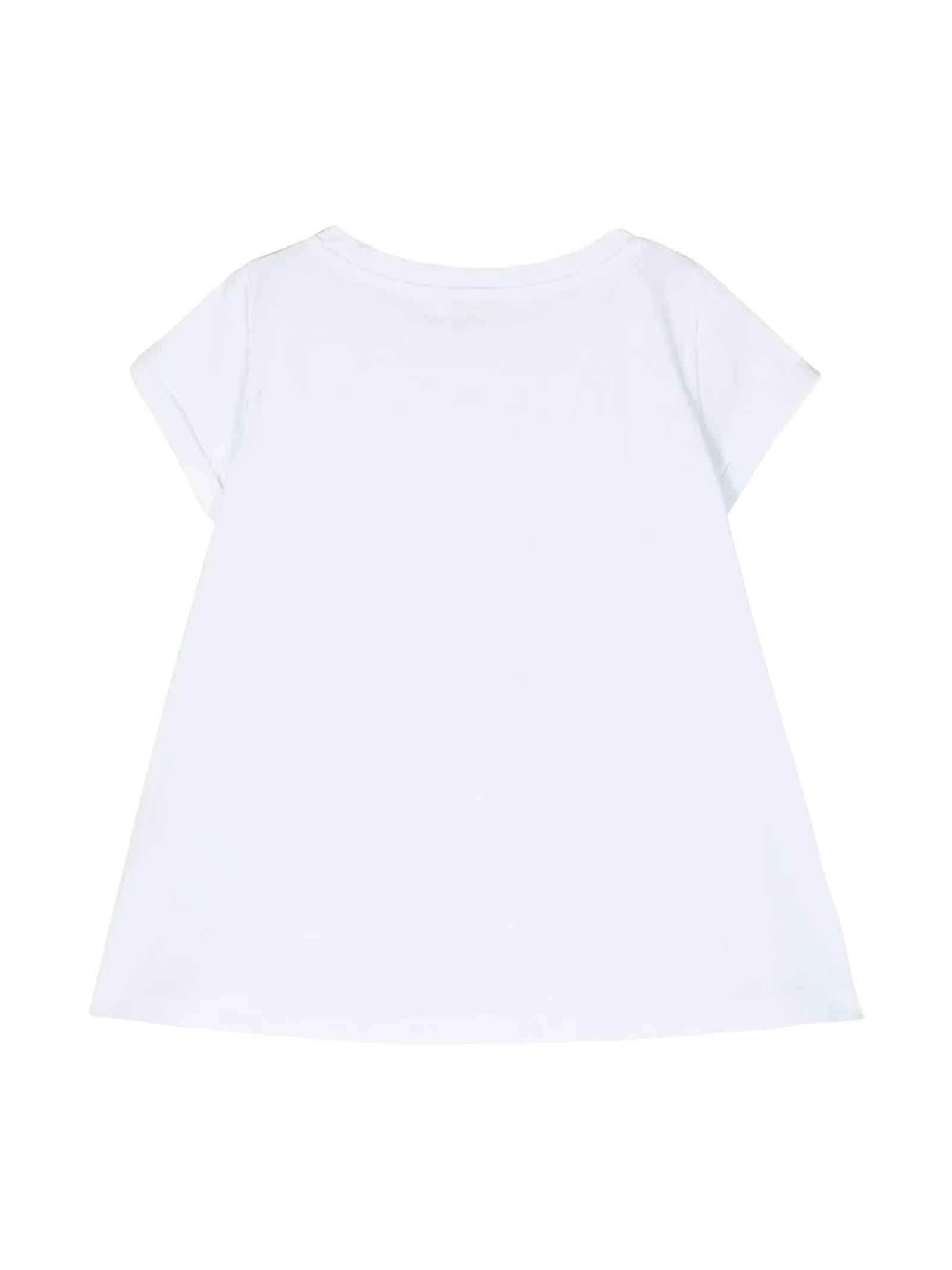 Shop Monnalisa White T-shirt Girl In C