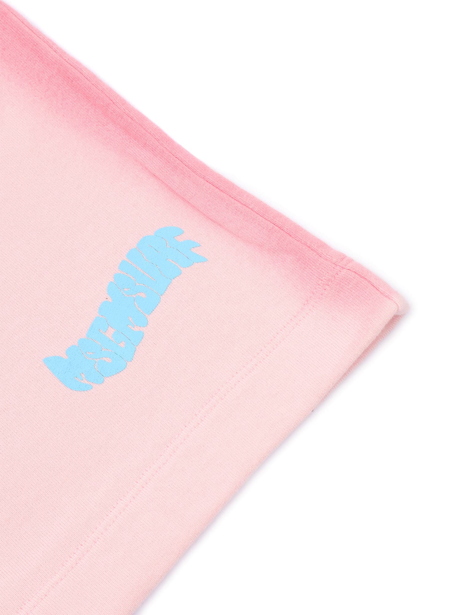 Msgm Fleece Airbrushed Bermuda Unisex In Pink