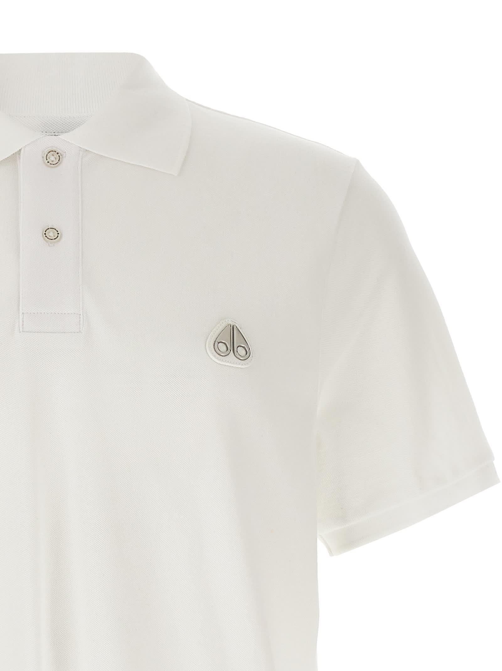 Shop Moose Knuckles Everett Polo Shirt In White