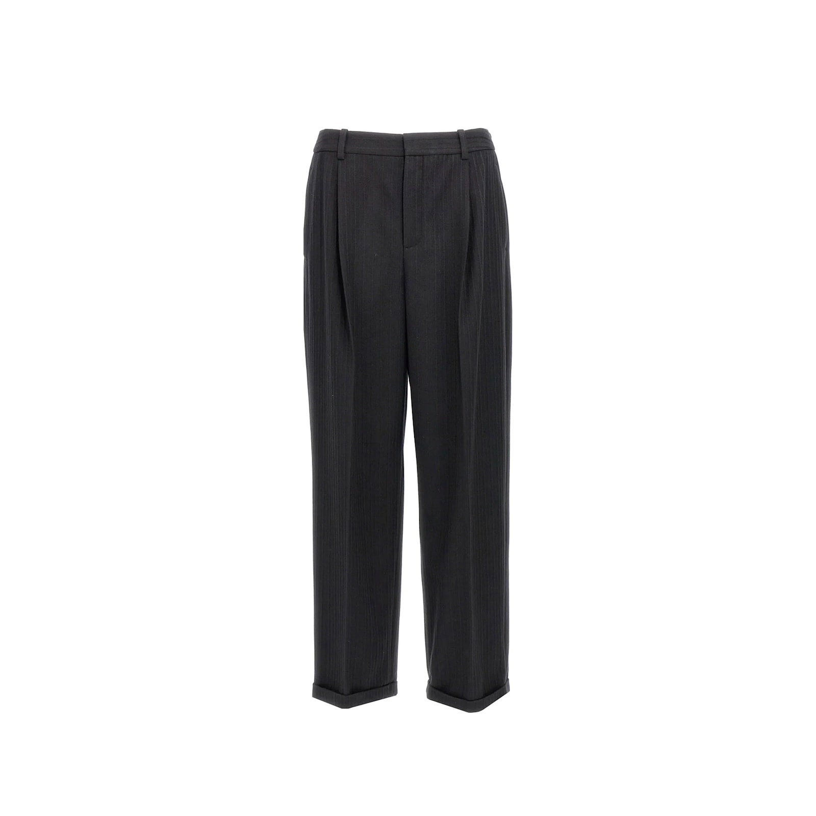 Saint Laurent Cashmere And Wool Flannel 90s Striped Pants