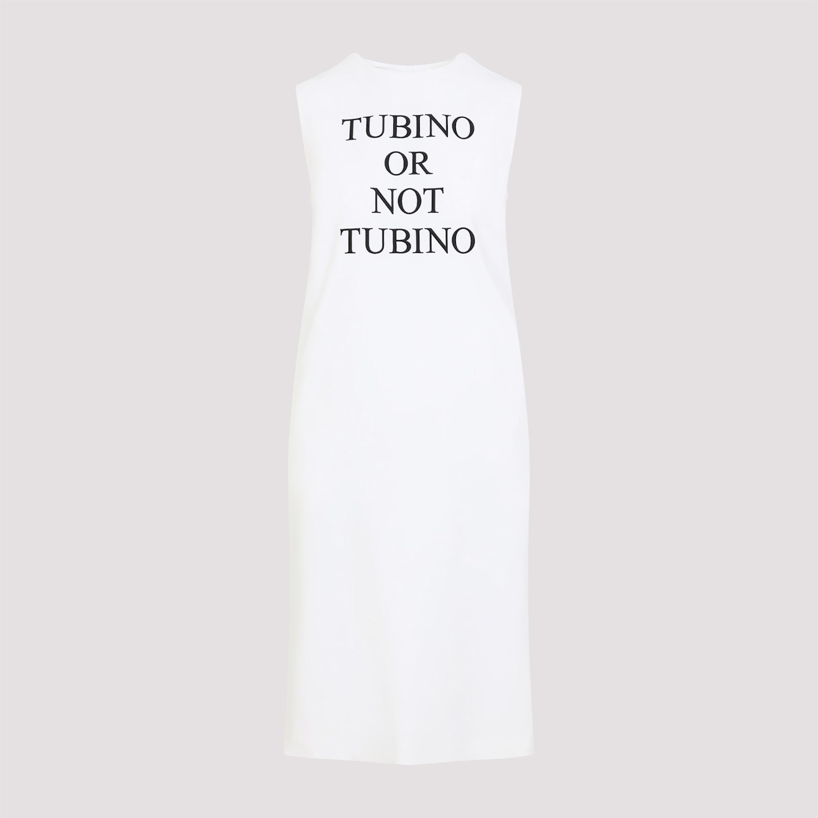 Moschino Slogan-print Midi Dress In Fantasia Bianco