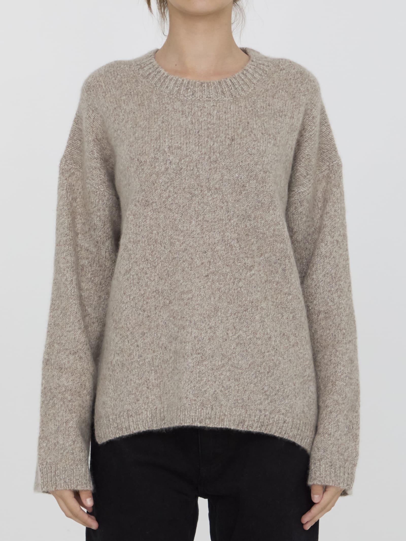 Shop Allude Cashmere And Silk Jumper In Beige