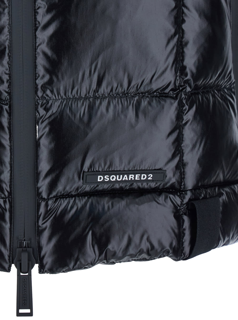 Dsquared2 3d Down Vest In Burgundy