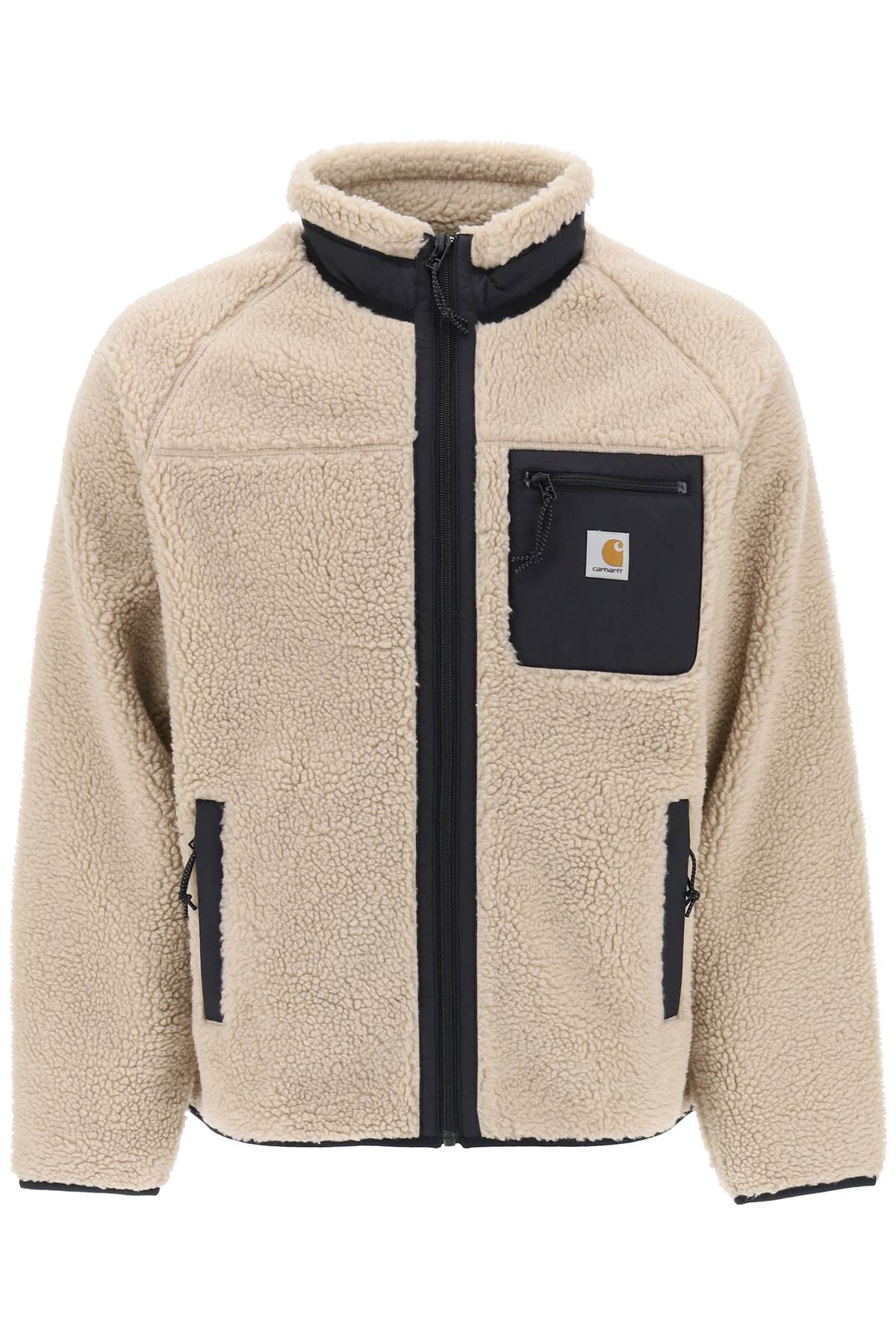 Carhartt Prentis Liner Faux-shearling Jacket In Wall Black (beige)