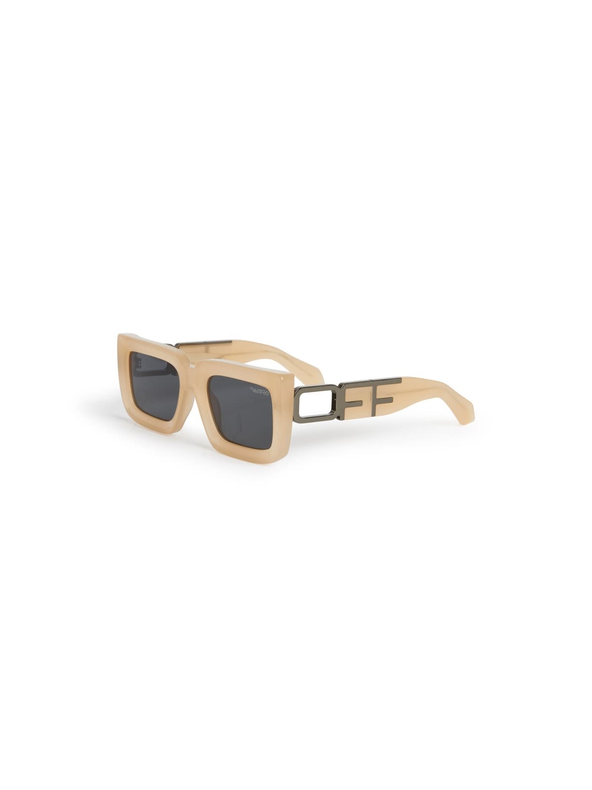 Shop Off-white Boston Sunglasses Sunglasses In Sand