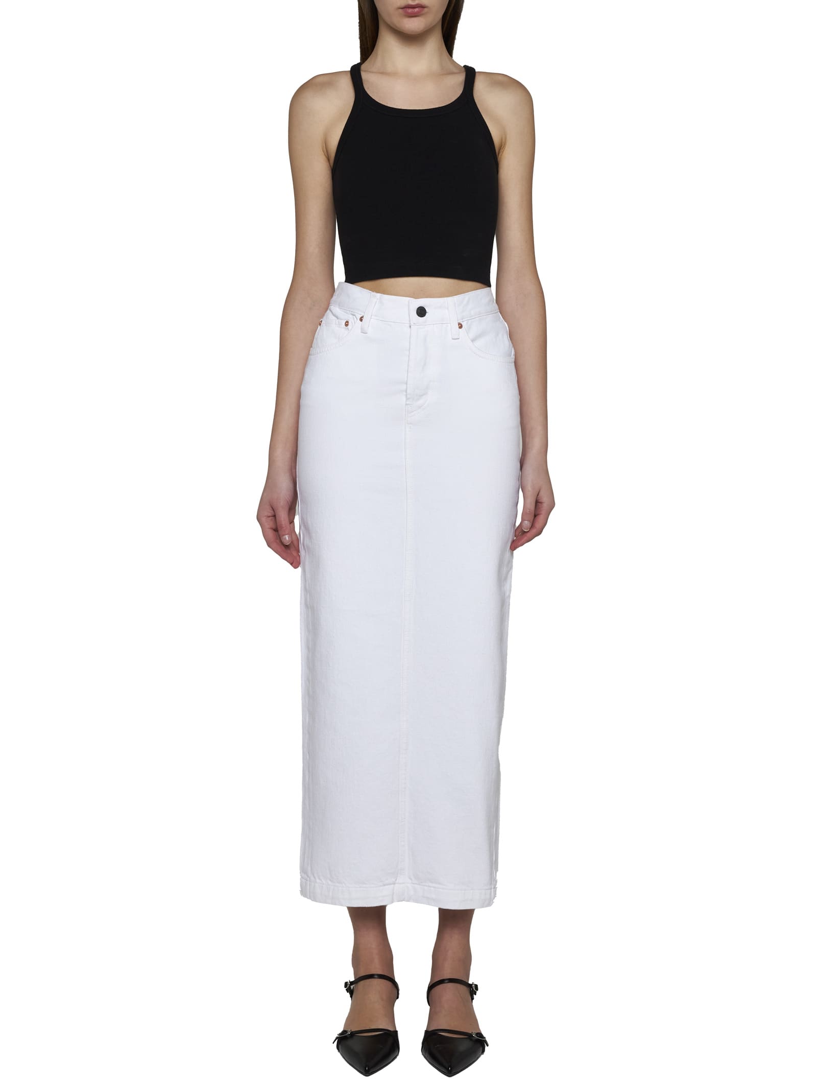 Shop Wardrobe.nyc Skirt In White