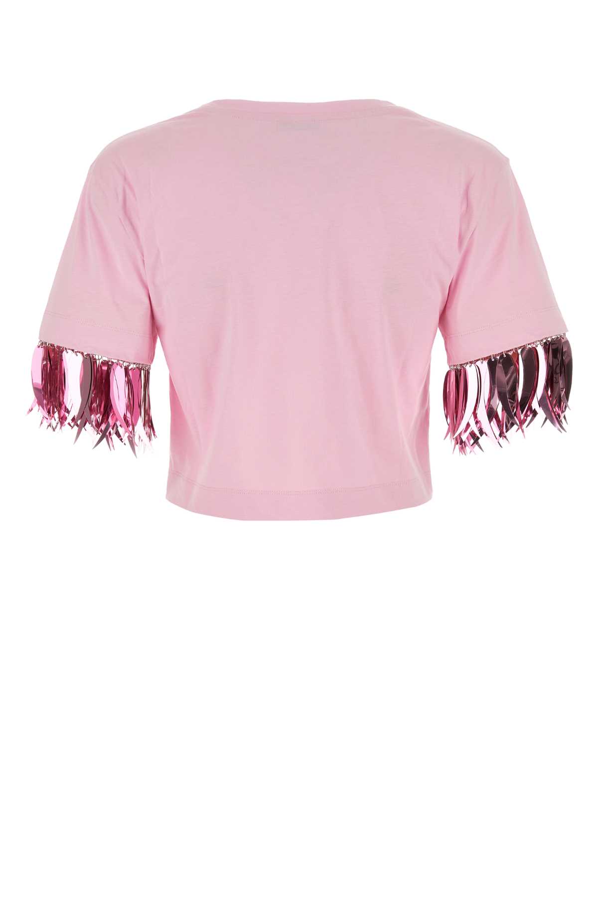 Shop Paco Rabanne Pink Cotton T-shirt
