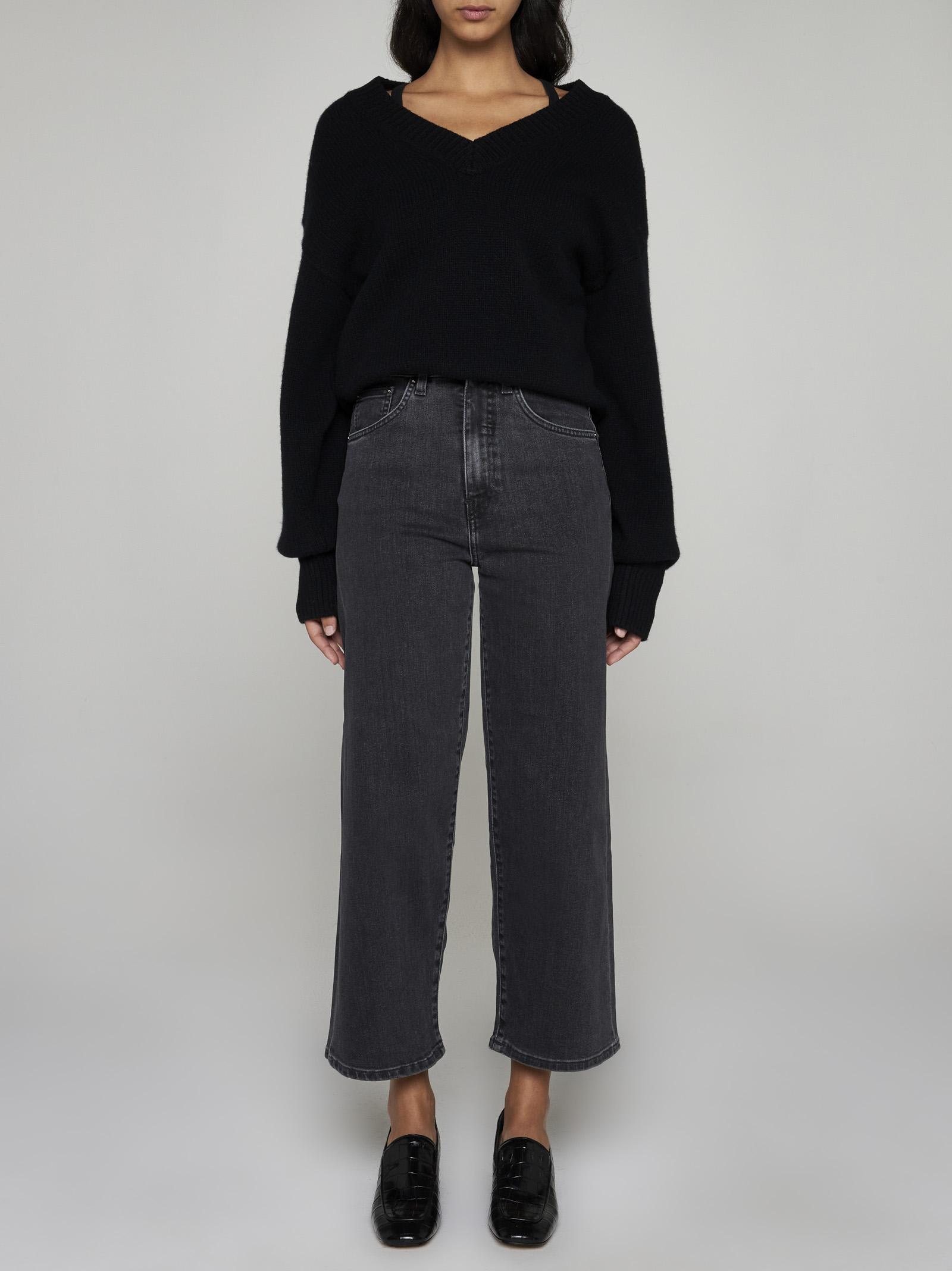 Shop Totême Wool And Cashmere Sweater In 001 Black